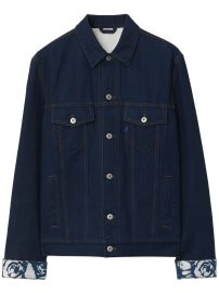 Burberry logo-patch Cotton Denim Jacket - at Farfetch