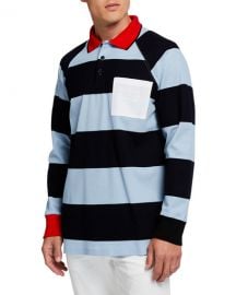 BurberryMen s Barford Striped Long-Sleeve Rugby Shirt at Neiman Marcus