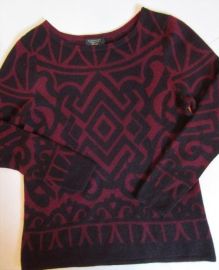 Burgundy Geometric Sweater by Charter Club at Macys