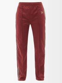 Burgundy Studio striped-jersey track pants  Wales Bonner  FASHION US at Matches