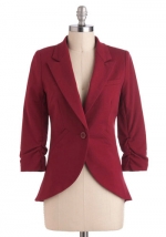 Burgundy blazer like Quinns at Modcloth