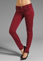 Burgundy jeans like Pennys at Revolve