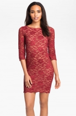 Burgundy lace dress at Nordstrom