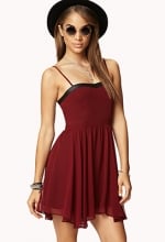 Burgundy sweetheart dress at Forever 21 at Forever 21