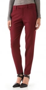 Burgundy trousers like Robins at Shopbop