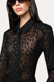 Burnout Tie Button Down Elie Tahari at Elie Tahari