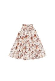 Buru Smocked Waist MIDI Skirt at Buru