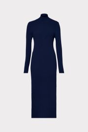 Bustier Turtleneck Dress in Navy MILLY at Milly