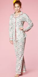 Butterflies Print Stretch Pajamas in Plus Size at BedHead