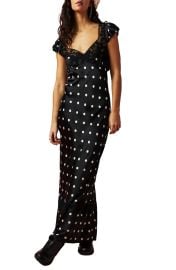 Butterfly Babe Polka Dot Cutout Maxi Dress at Nordstrom