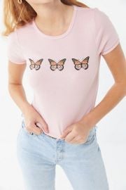 Butterfly Cropped Tee by Truly Madly Deeply at Urban Outfitters