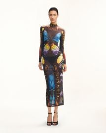 Butterfly Mesh Maxi Dress - Multicolor JW PEI at JW Pei