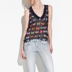 Butterfly print top by Yimei at Amazon