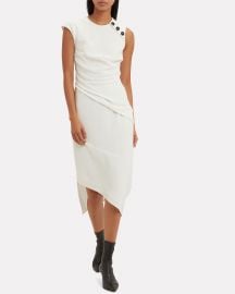 Button Detail Crepe Dress at Intermix