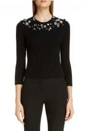 Button Detail Wool Blend Sweater at Nordstrom