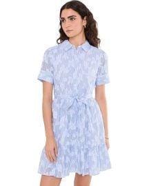 Button-Down Belted Lace Mini Dress at Zappos