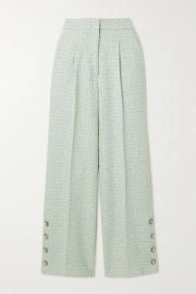 Button-Embellished Tweed Pants by Alessandra Rich at Net A Porter