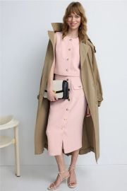 Button Front Midi Skirt at Rent the Runway
