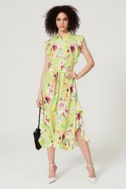 Button Front Ruffle Midi Dress by Marissa Webb Collective for 45 Rent the Runway at Rent the Runway