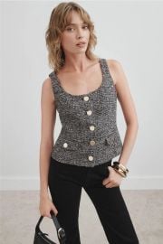Button Front Scoop Neck Top by Toccin Rent the Runway at Rent the Runway