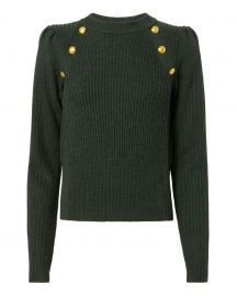 Button Puff Sleeve Sweater by Veronica Beard at Intermix