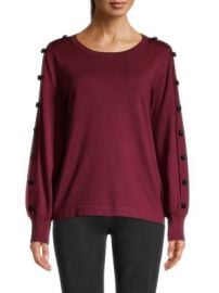 Button-Sleeve Sweater at Saks Off 5th