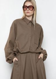 Button-Up Drawstring Shirt by Frankie Shop at Frankie Shop