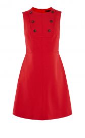 Button detail mini dress at Karen Millen