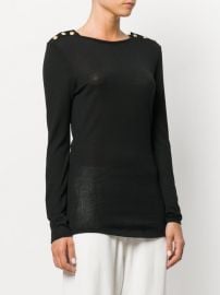 Button-embellished Sweater by Balmain at Farfetch