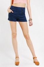 Button front shorts at Urban Outifitters at Urban Outfitters