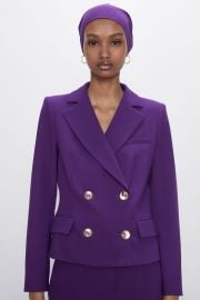 Buttoned Cropped Blazer by Zara at Zara