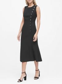 Buttoned Midi Dress by Banana Republic at Banana Republic