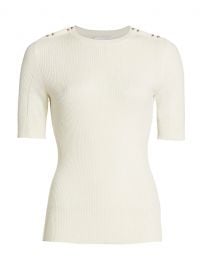 Buttoned Shoulder RIbbed Knit Top by 3.1 Phillip Lim at Saks Fifth Avenue