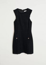 Buttons Tweed Dress by Mango at Mango