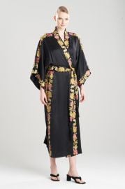 Buy Couture Yasugi Embroidered Silk Robe in Black Online NATORI at Natori