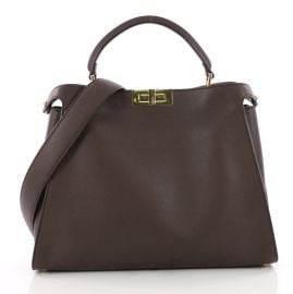 Buy Fendi Peekaboo Essential Handbag Leather Brown 3461801 at Rebag