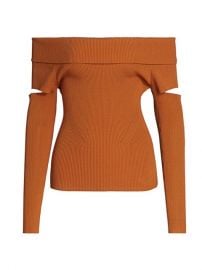 Buy Jonathan Simkhai Zayla Compact Off-The-Shoulder Sweater up to 70 Off at Saks Fifth Avenue