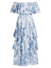 Buy RHODE Ash Off-The-Shoulder Printed Midi Dress up to 70 Off at Saks Fifth Avenue