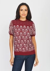 Buy Valentina Printed Knit Top - Red  Daniel Rainn  at Daniel Rainn