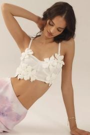 By Anthropologie Applique Corset Top at Anthropologie