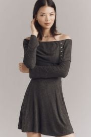 By Anthropologie Off-Shoulder Sweater Dress at Anthropologie