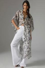 By Anthropologie Printed Sheer Kaftan at Anthropologie