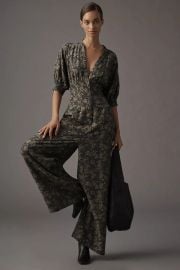 By Anthropologie Puff Sleeve Jumpsuit at Anthropologie