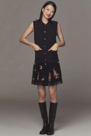 By Anthropologie Sleeveless Cardigan Sweater Dress at Anthropologie