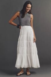 By Anthropologie Twofer Tiered Sleeveless Dress at Anthropologie
