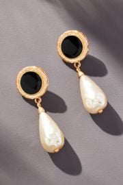 By Anthropologie Vintage Pearl Drop Earrings at Anthropologie