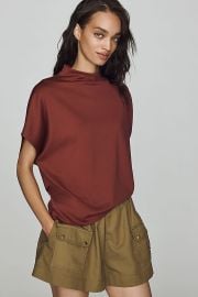 By Anthropologie Whitley Mock Neck Top at Anthropologie