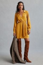 By Long-Sleeve Mini Dress at Anthropologie