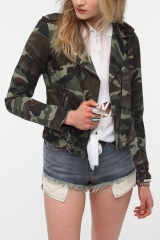 ByCorpus Camo Moto Jacket at Urban Outfitters