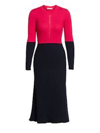 C  dric Charlier - Colorblock Rib-Knit Dress at Saks Fifth Avenue